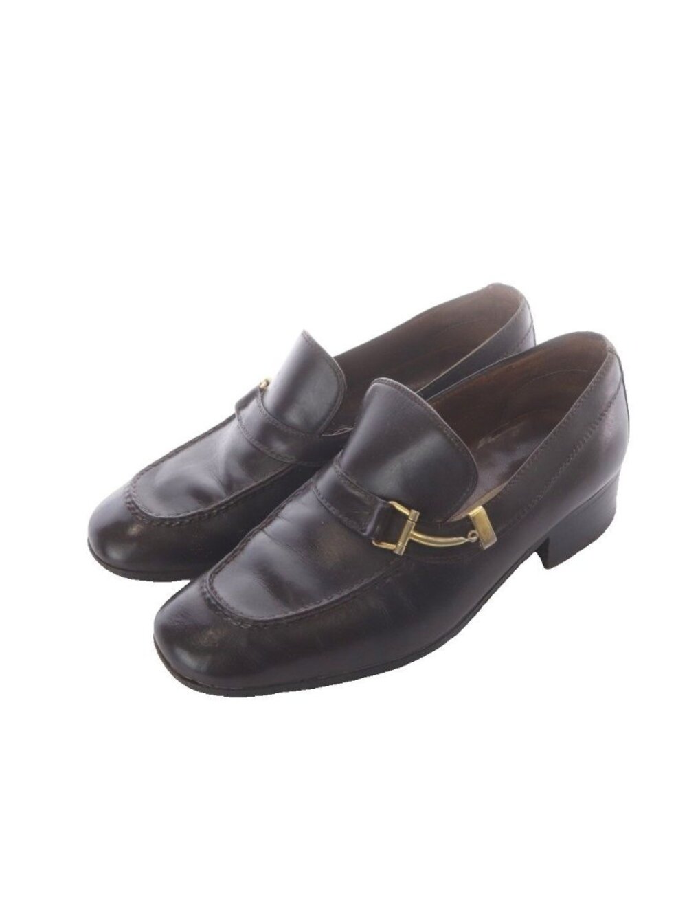 Gucci Loafers Moccasins Bit Leather Brown